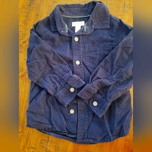 Cat & Jack blue cordoroy button down 2T